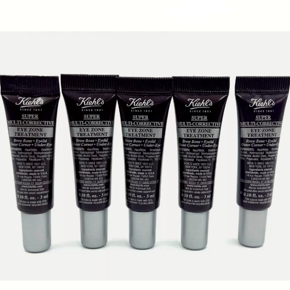 KIEHL’S SUPER MULTI-CORRECTIVE EYE ZONE TREATMENT LOT OF 5 DELUXE TRAVEL SIZE